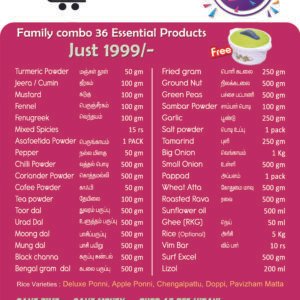 Exciting Combo Offer - 36 Essential Products Just Rs.1999/-  Free Hot Box