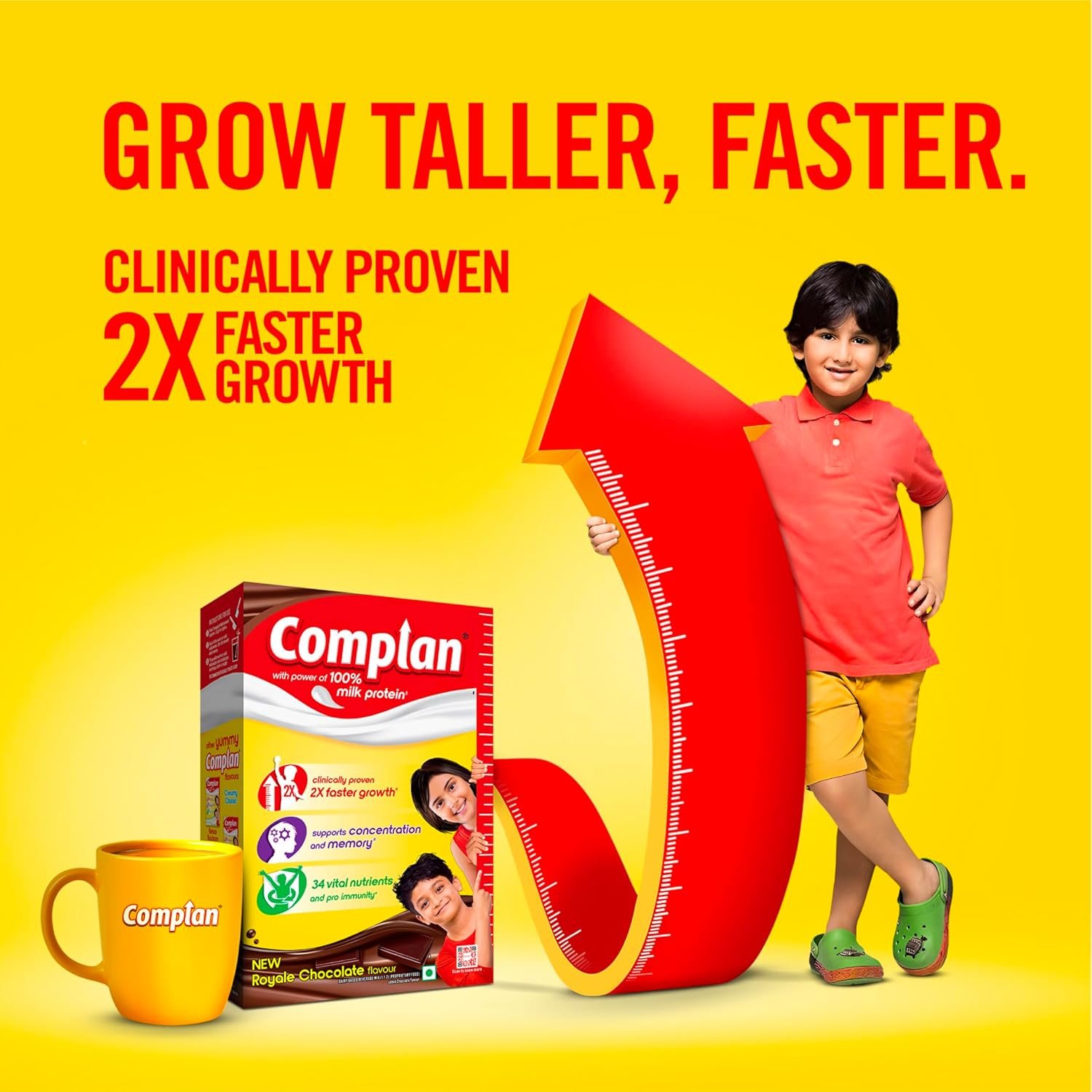 Complan Nutrition Drink Powder (Chocolate) - 500gm - Image 3